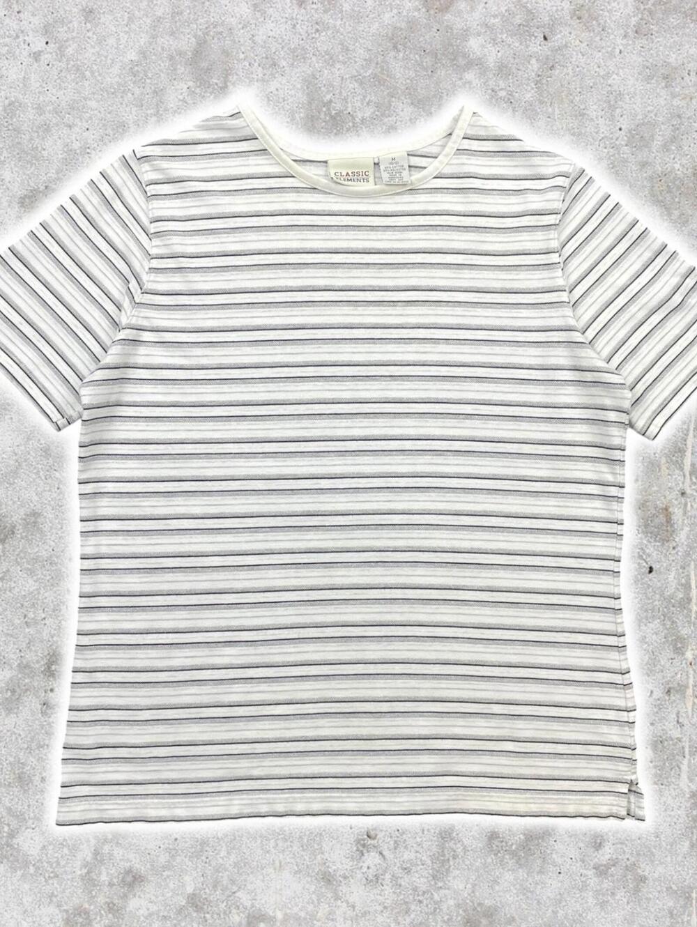 2000's Classic Elements Fitted Striped T-Shirt